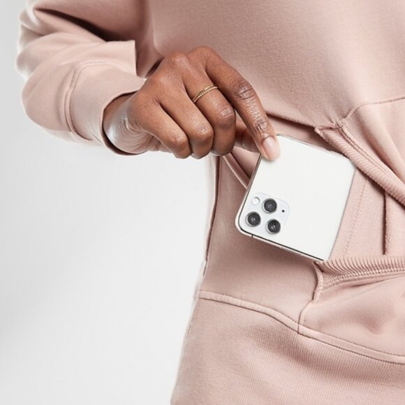 Athleta Balance Hoodie Sweatshirt, Mocha Latte (Pinkish Brown), XL - Picture 5 of 9